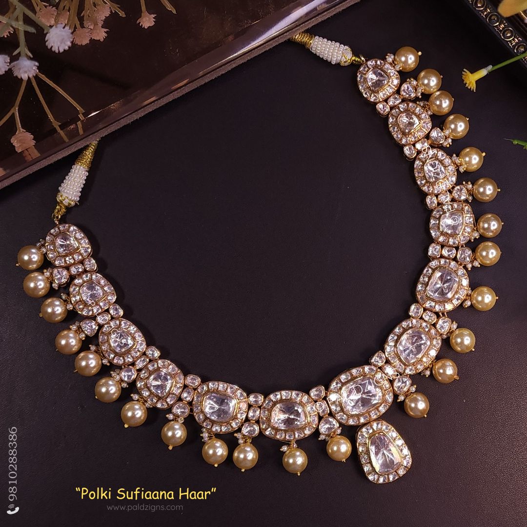 Polki Sufiaana Haar Detachable Moissanite Polki Necklace