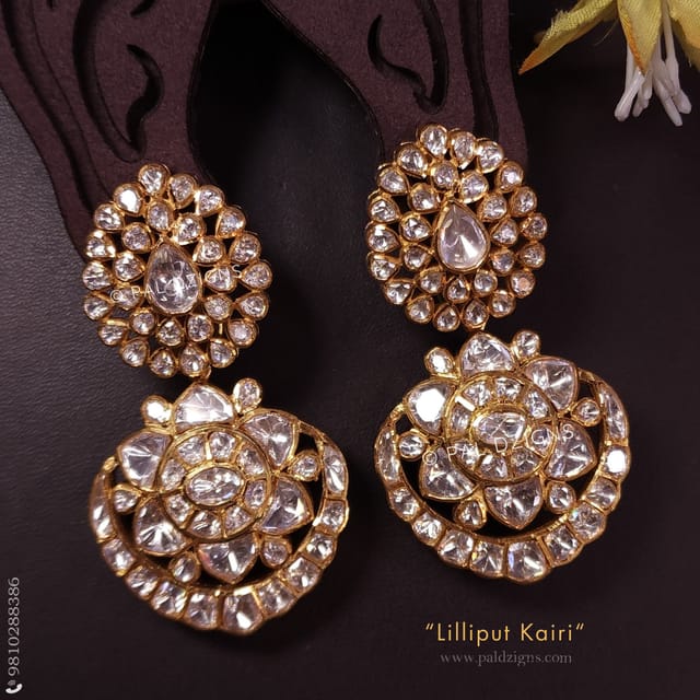 Lilliput Kairi Moissanite Polki Earrings