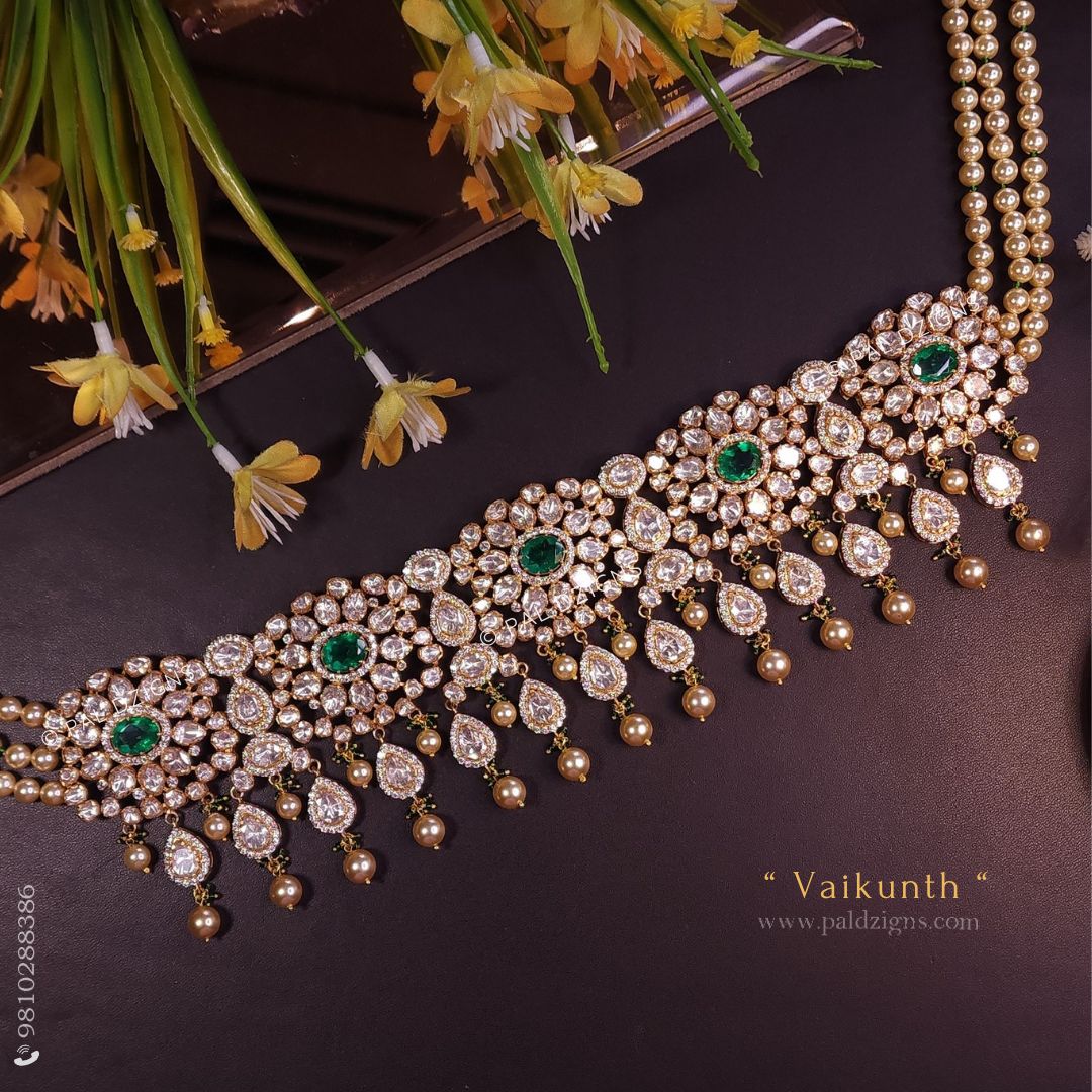 Vaikunth Gold Moissanite Polki Belt