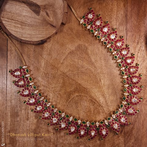 Dhanush Lilliput Kairi Moissanite Polki Necklace