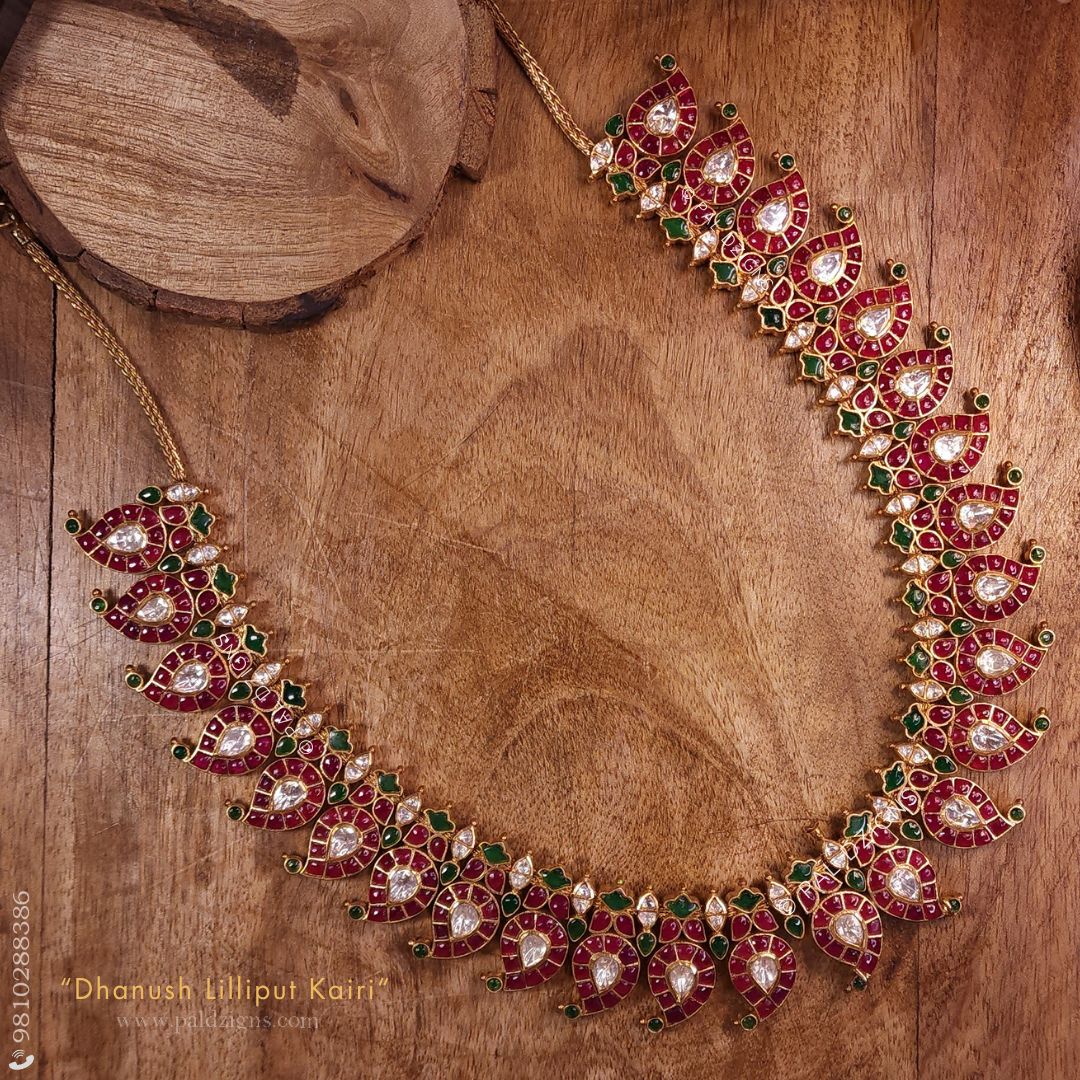Dhanush Lilliput Kairi Moissanite Polki Necklace