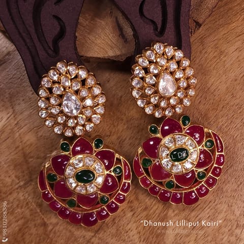 Dhanush Lilliput Kairi Moissanite Polki Earring
