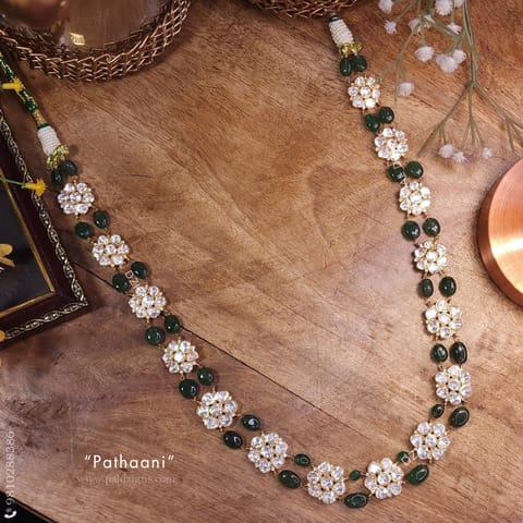 Pathaani 1 Layer Moissanite Polki Necklace