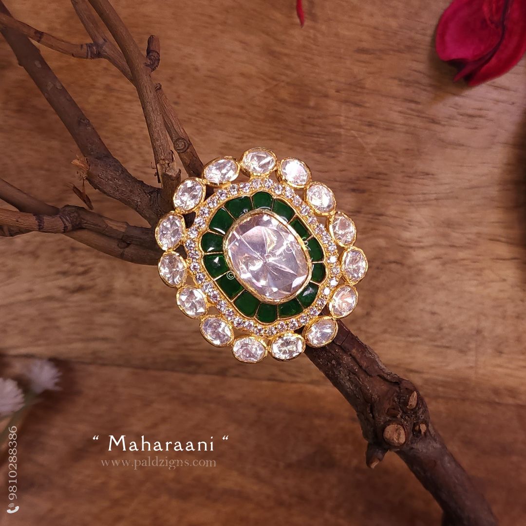 Maharaani Moissanite Polki Ring