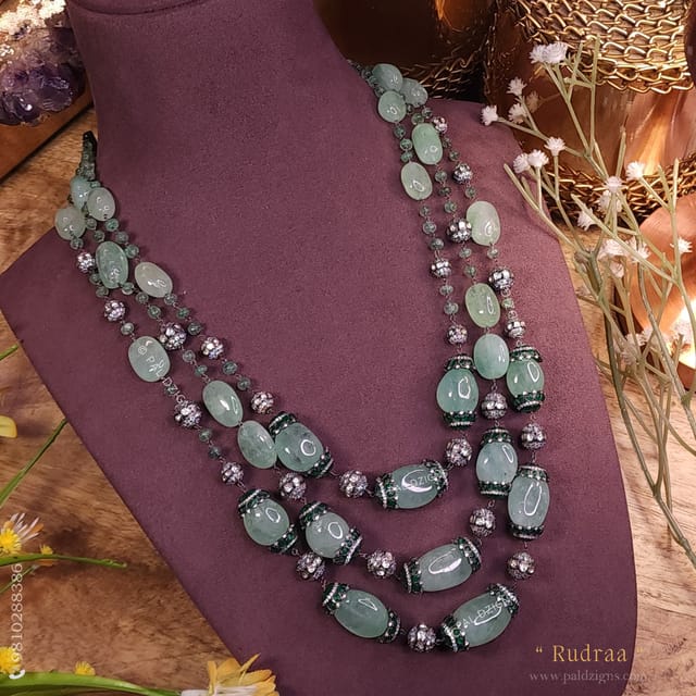 Rudraa Moissanite Polki Necklace