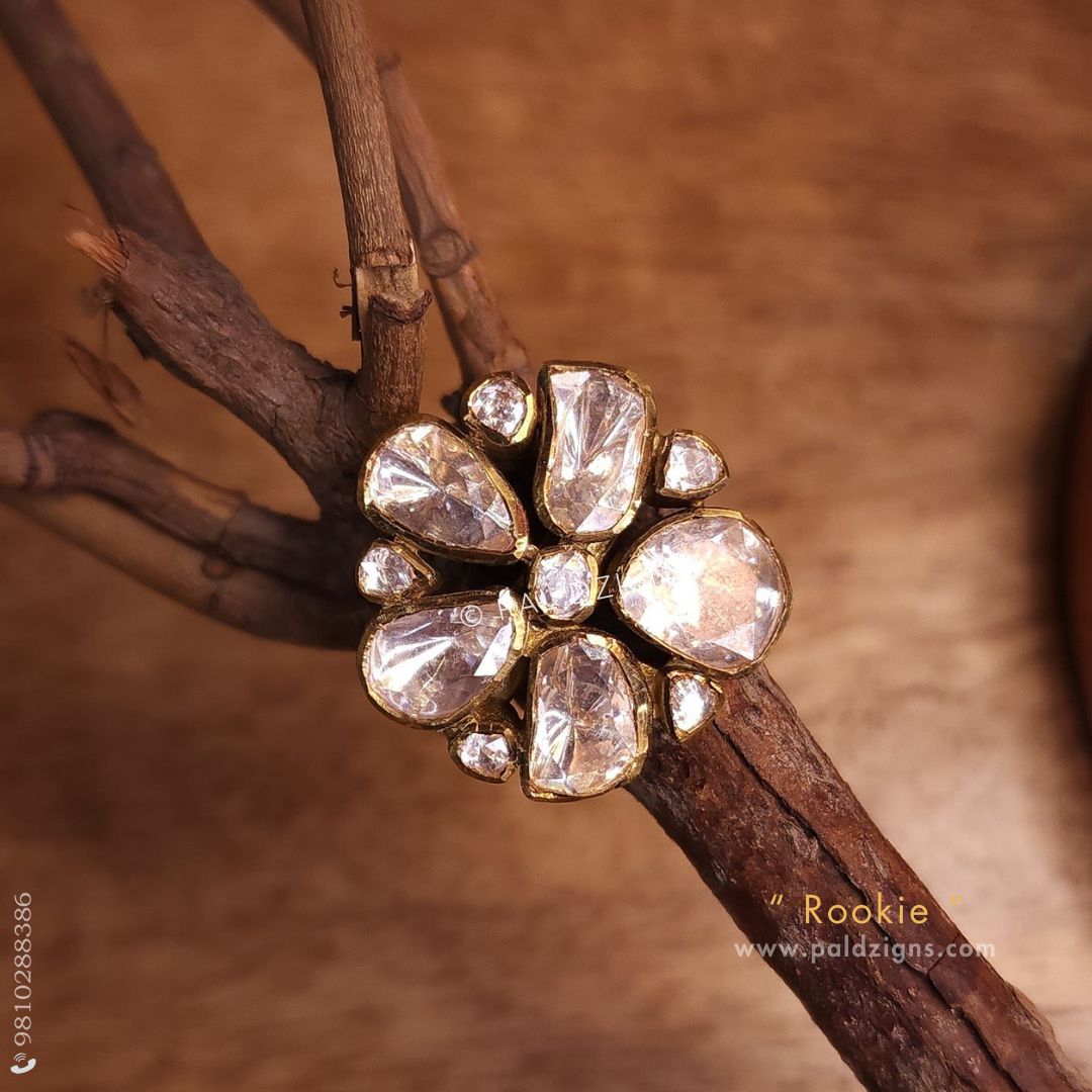 Rookie Antique Moissanite Polki Ring