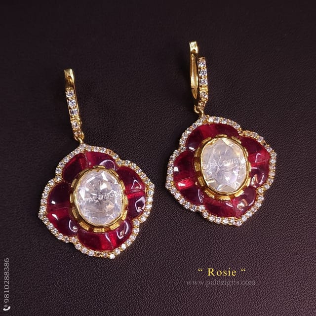 Rosie Moissanite Polki Studs