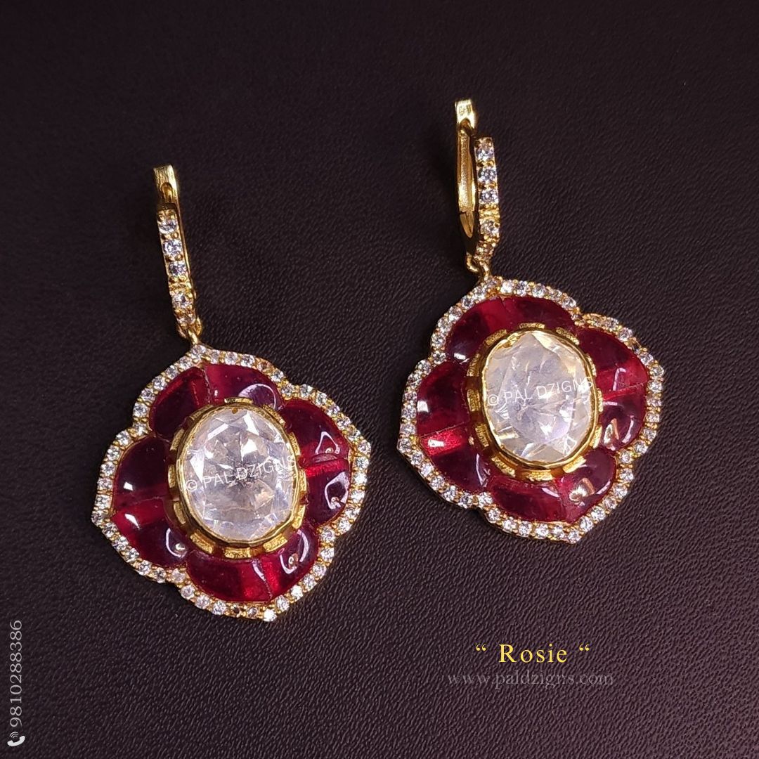 Rosie Moissanite Polki Studs