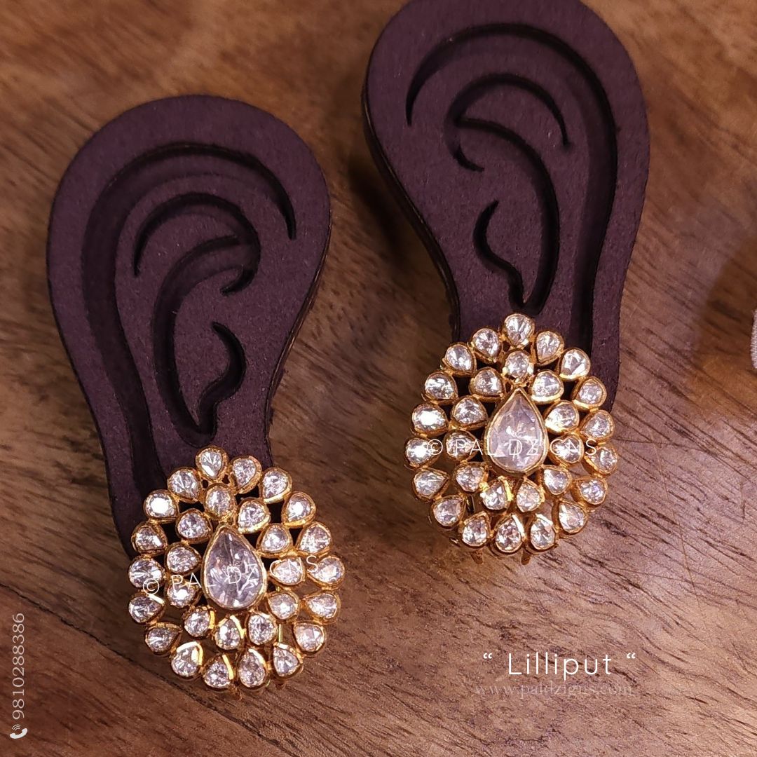 Lilliput Moissanite Polki Studs