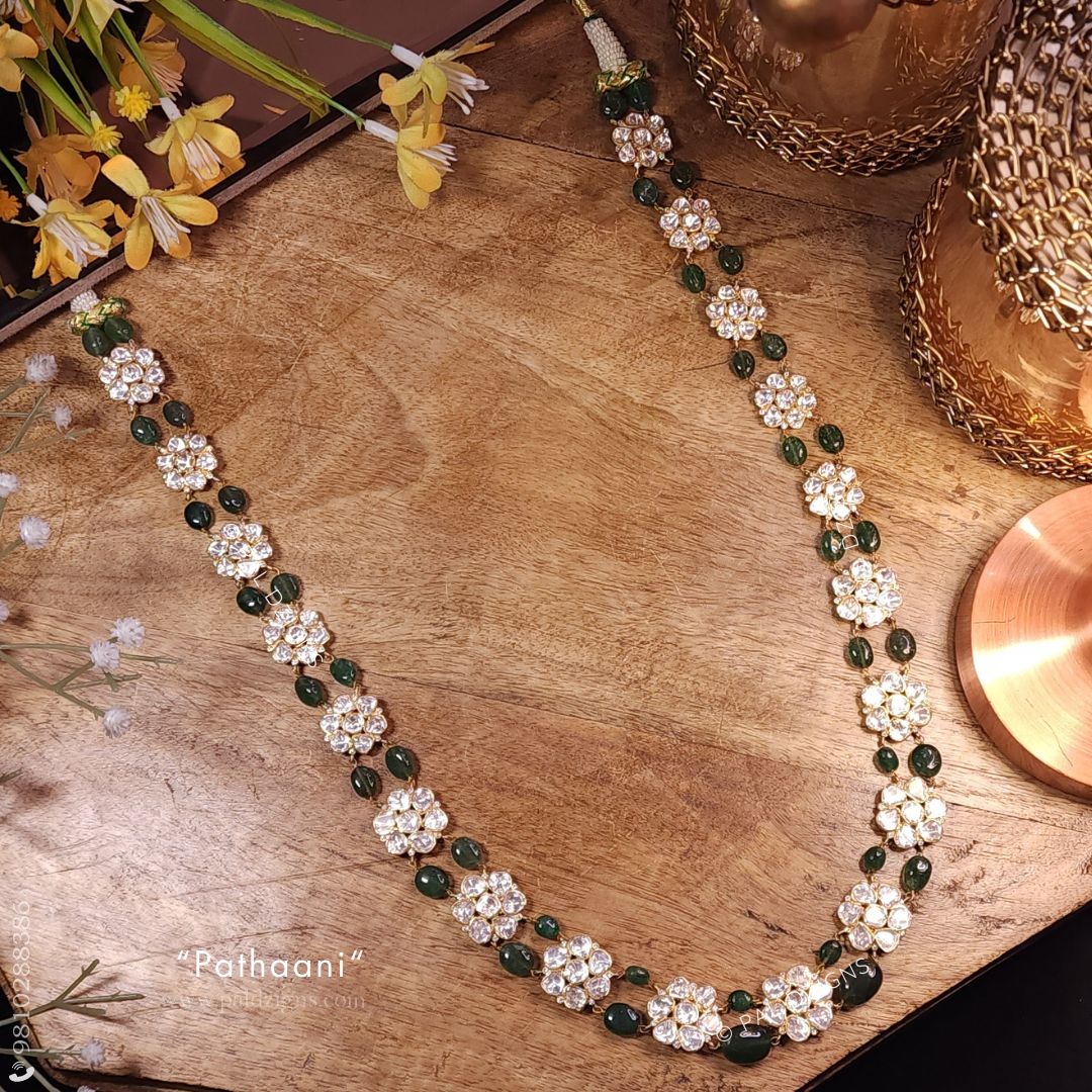 Pathaani Outer Layer Moissanite Polki Necklace