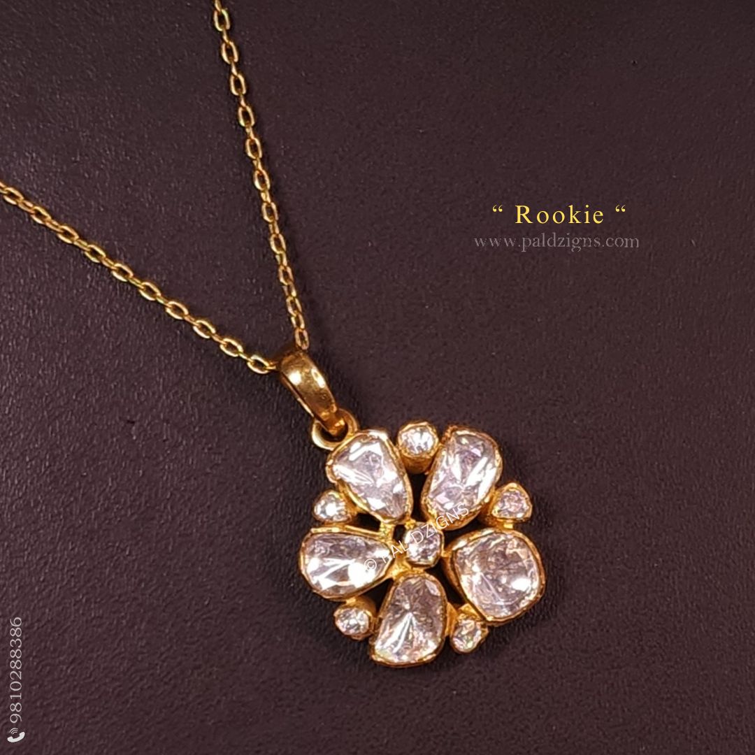 Rookie Moissanite Polki Pendant