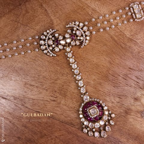 Gulbadan Mathapatti in Moissanite Polki Gulbadan Mathapatti in Moissanite Polki