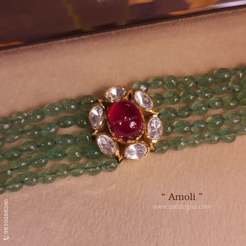 Amoli Moissanite Polki Choker