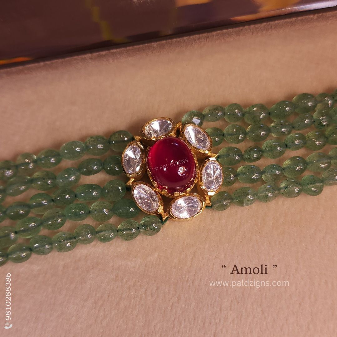 Amoli Moissanite Polki Choker