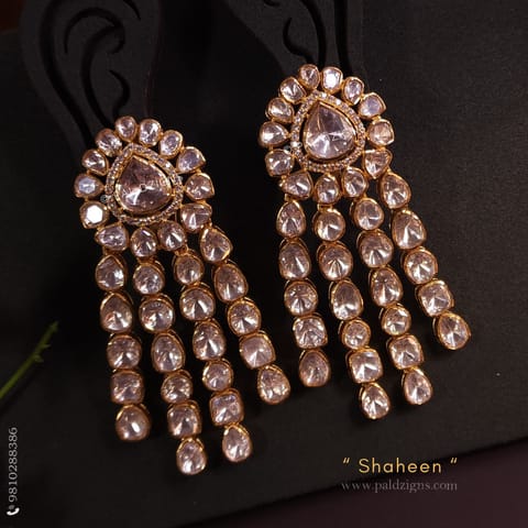 Shaheen Moissanite Polki Earrings Shaheen Moissanite Polki Earrings
