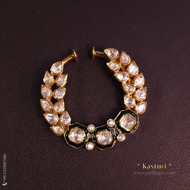 Kasturi Pin Moissanite Polki Nath