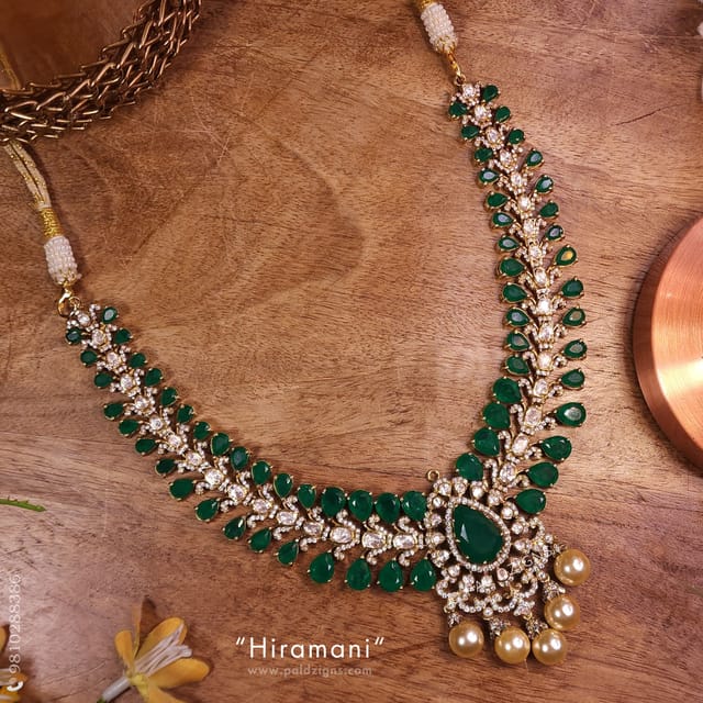 Hiramani Moissanite Polki Necklace