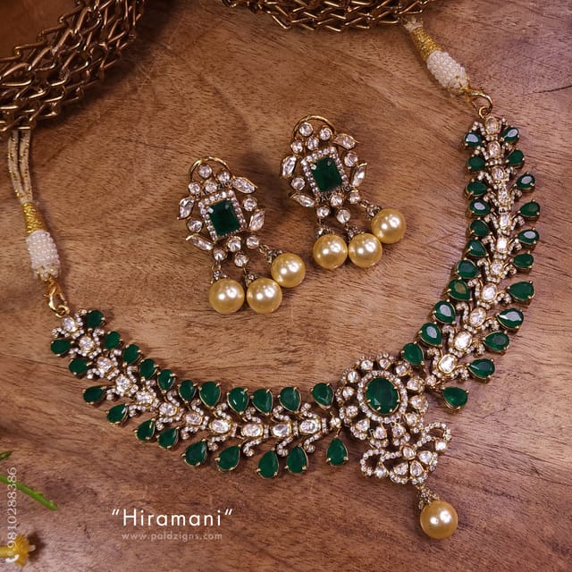 Hiramani Moissanite Polki Princess Set