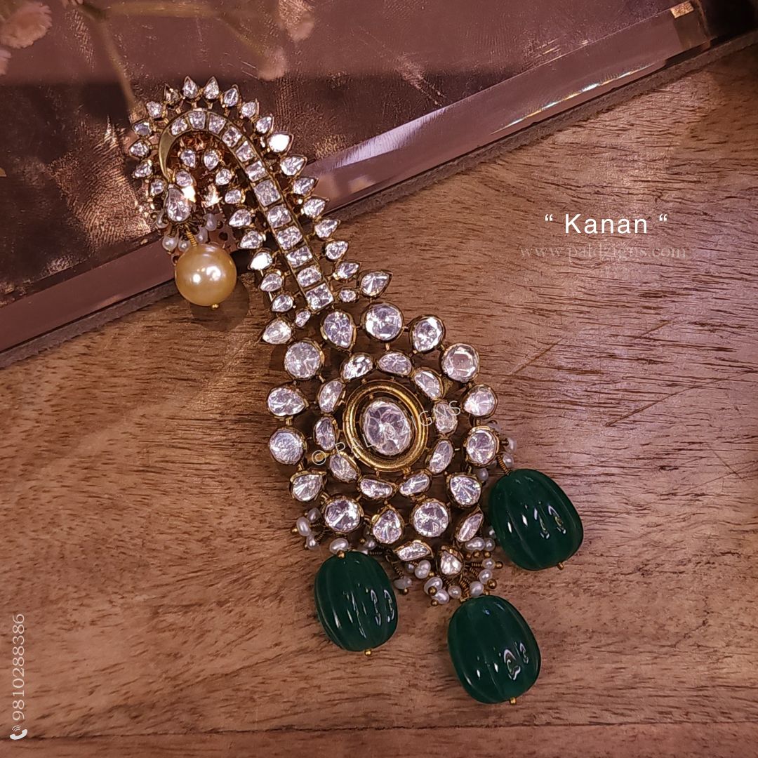 Kanan Antique Moissanite Polki Kalgi
