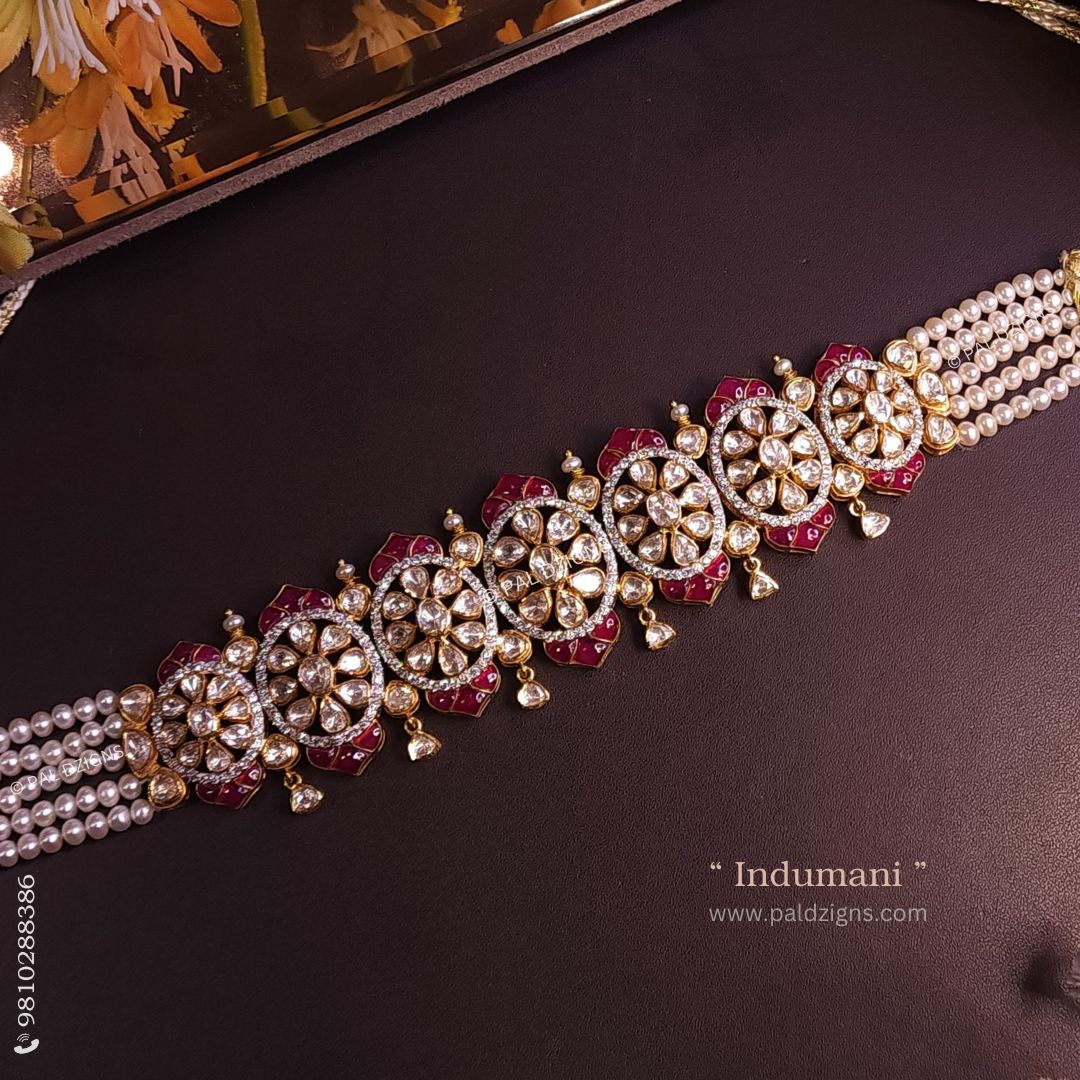 Indumani Moissanite Polki Choker