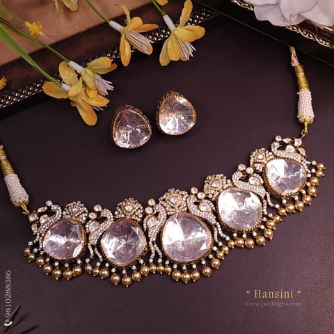 Hansini Moissanite Polki Choker Set