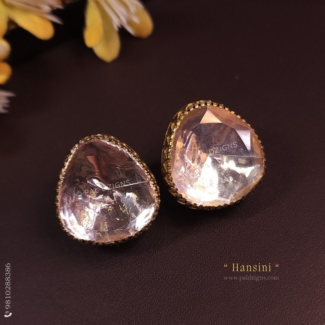 Hansini Moissanite Polki Stud