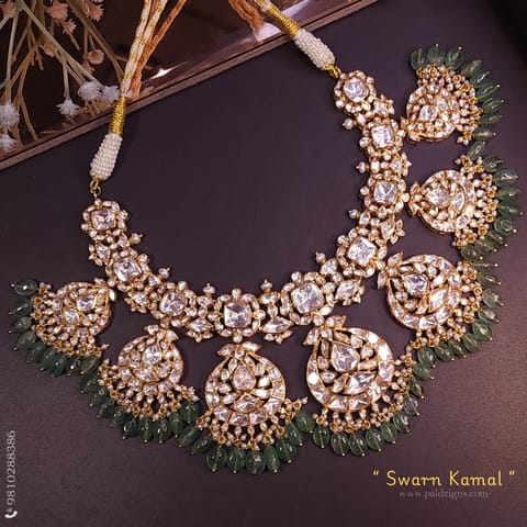 Swarn Kamal Moissanite Polki Necklace Swarn Kamal Moissanite Polki Necklace