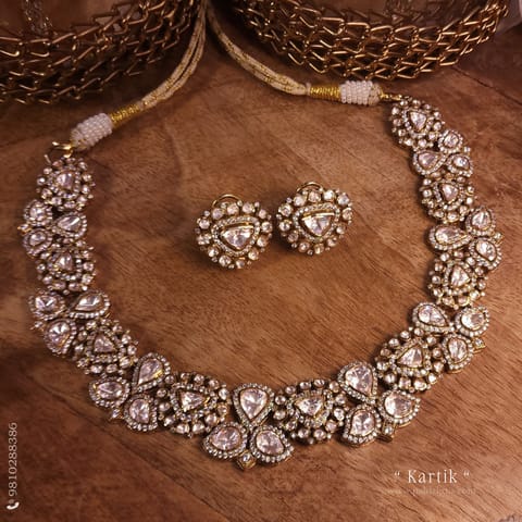 Kartik Moissanite Polki Princess Set Kartik Moissanite Polki Princess Set