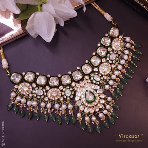Viraasat Moissanite Polki Necklace