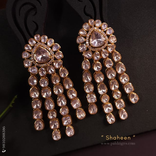 Shaheen Moissanite Polki Earrings