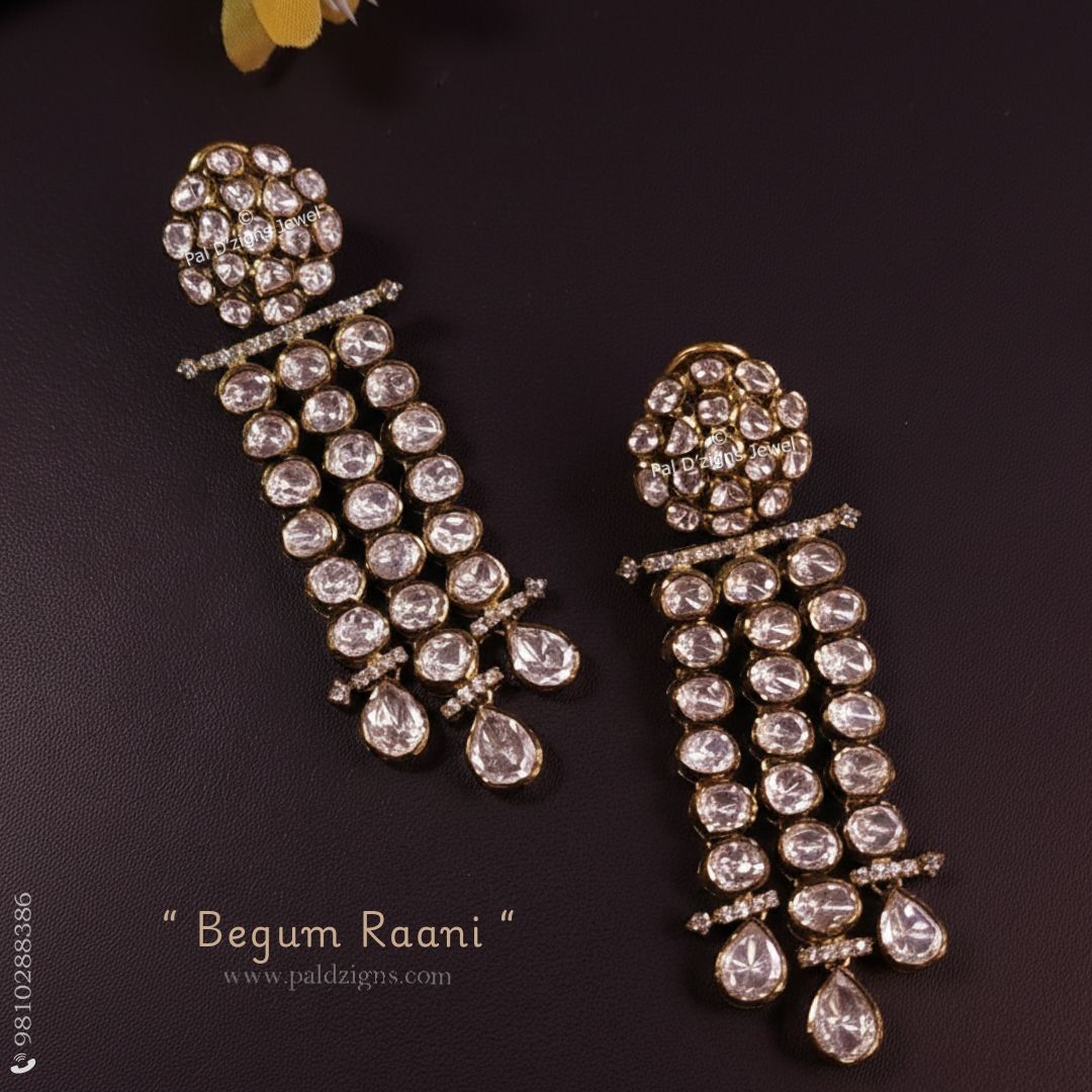 Begum Raani Moissanite Polki Earrings