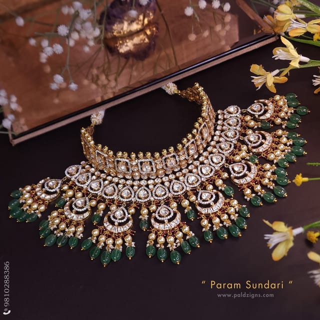 Param Sundari Moissanite Polki Necklace