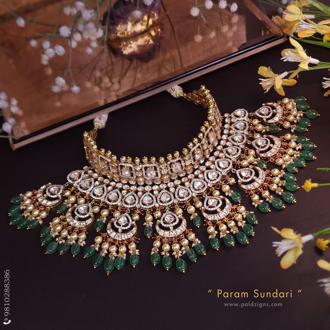 Param Sundari Moissanite Polki Necklace