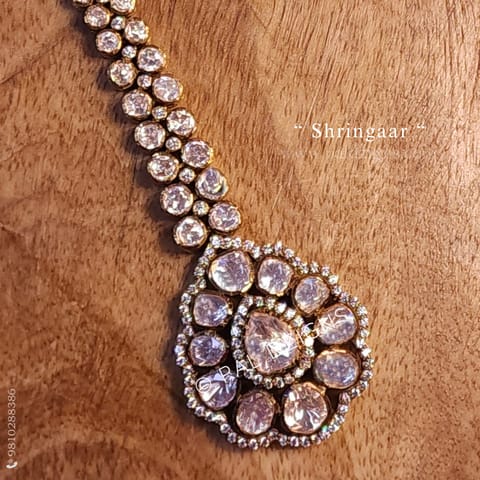 Shringaar Moissanite Polki Tikka
