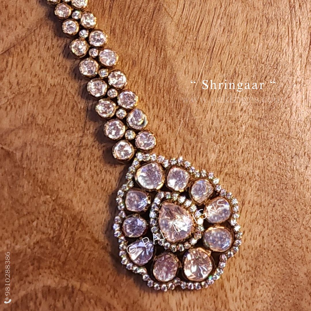 Shringaar Moissanite Polki Tikka