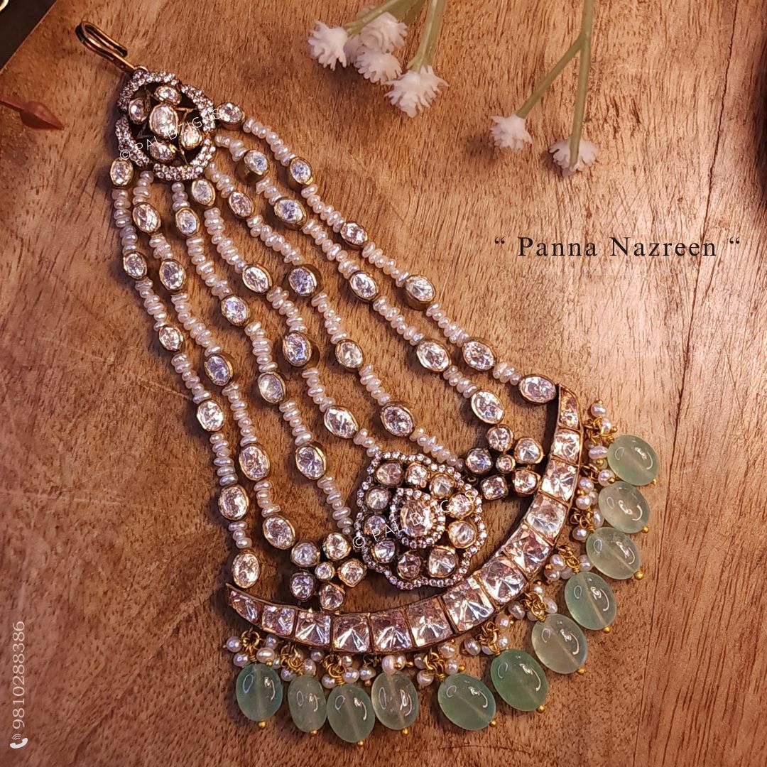 Panna Nazreen Moissanite Polki Jhummar