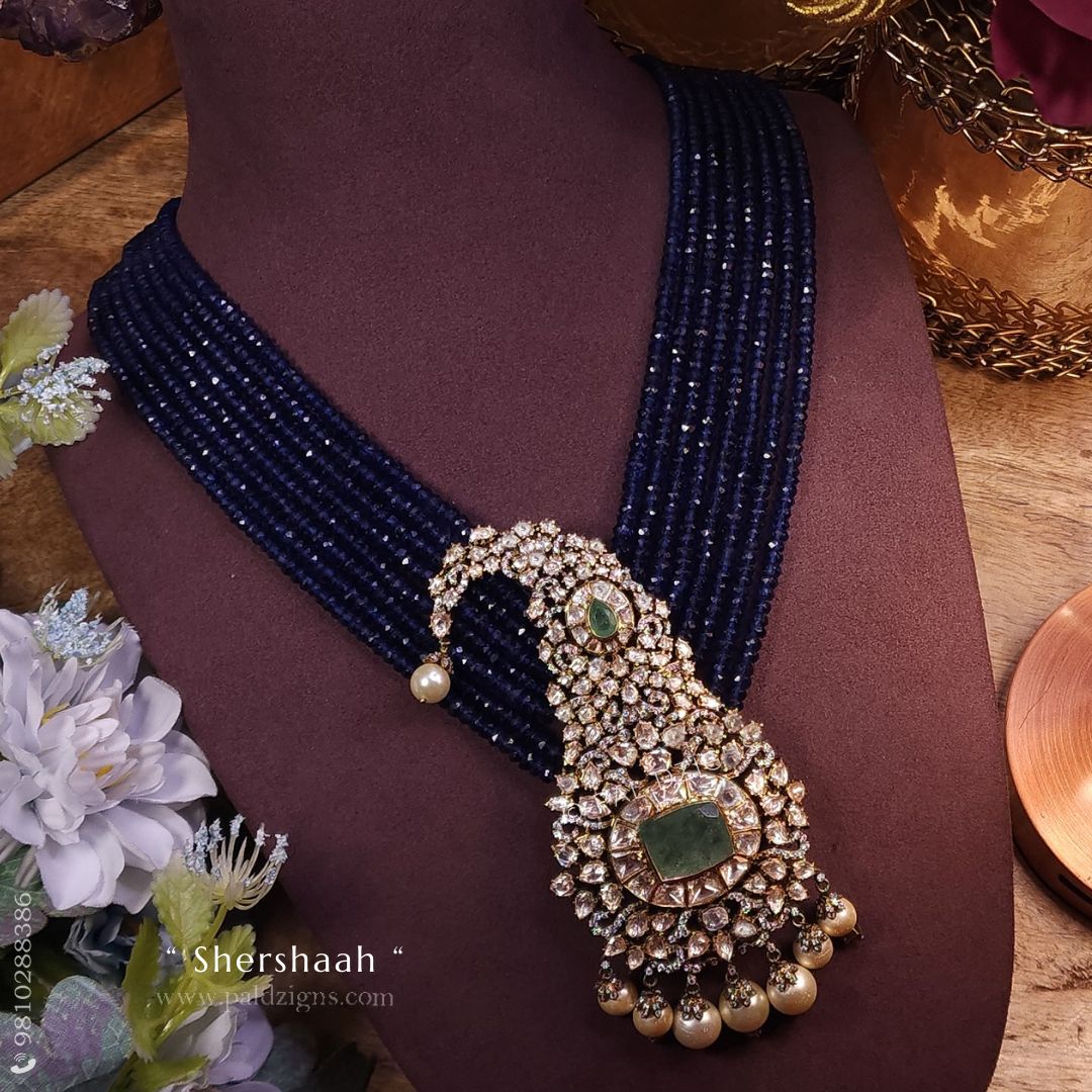 Shershaah Moissanite Polki Pendant