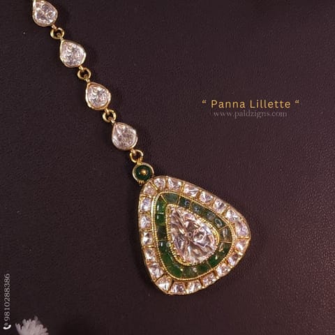 Panna Lillette Moissanite Polki Tikka
