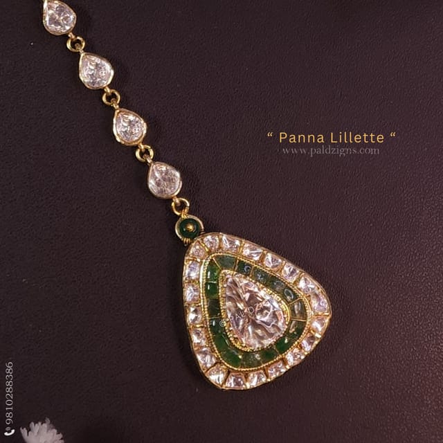 Panna Lillette Moissanite Polki Tikka