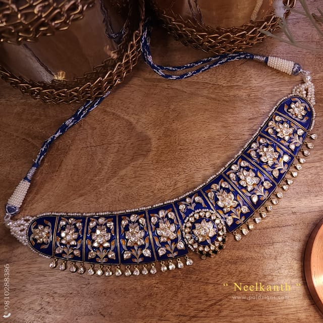 Neelkanth Moissanite Polki Necklace