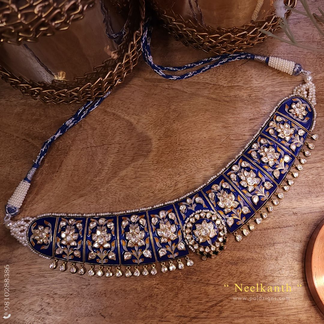 Neelkanth Moissanite Polki Necklace