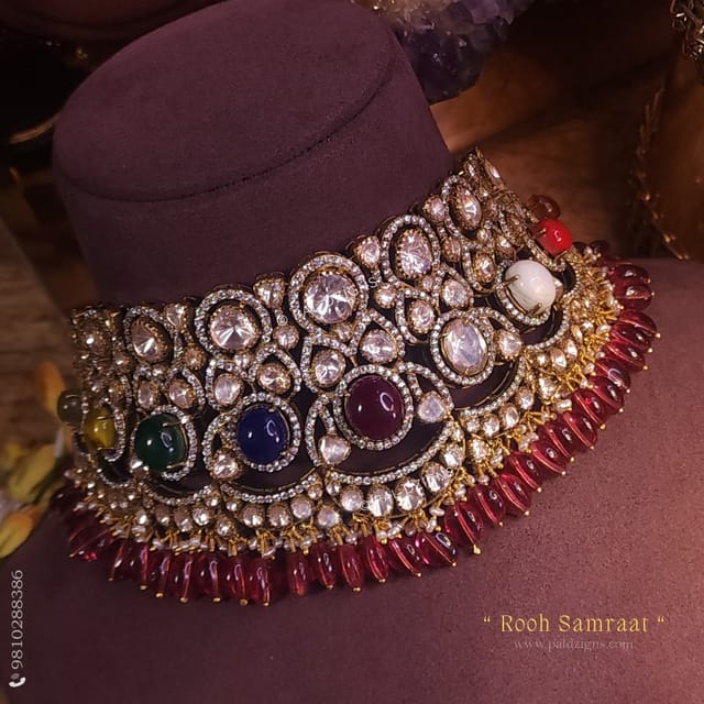 Rooh Samraat Moissanite Polki Choker