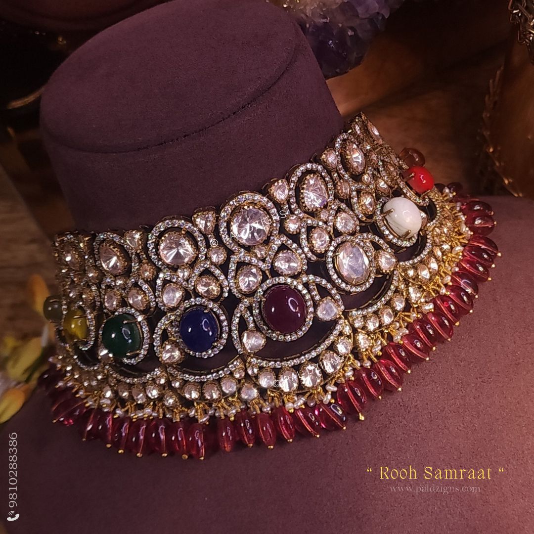 Rooh Samraat Moissanite Polki Choker