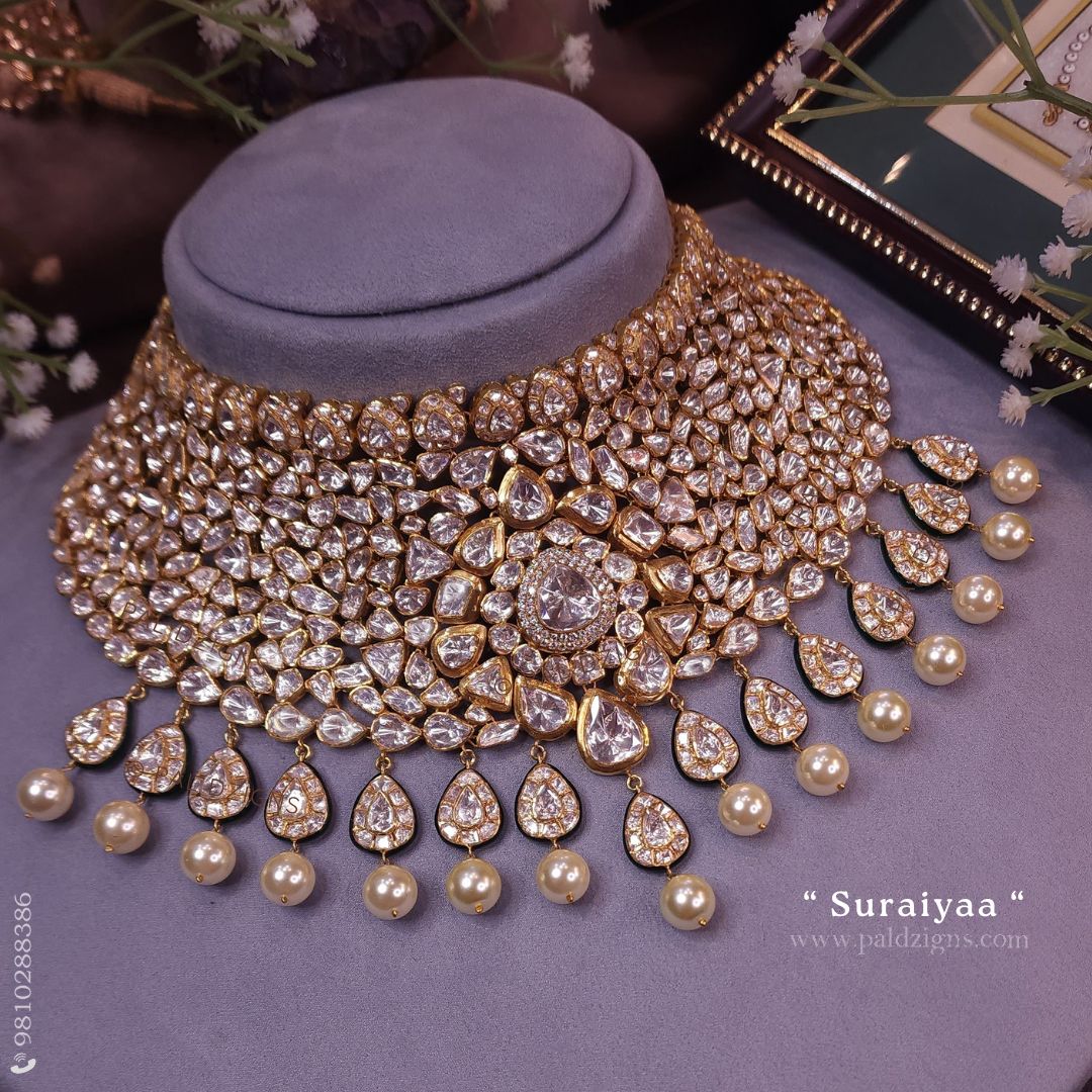 Suraiyaa Moissanite Polki Necklace