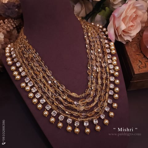 Mishri Moissanite Polki Necklace Mishri Moissanite Polki Necklace