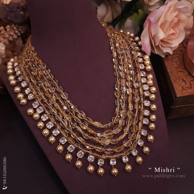 Mishri Moissanite Polki Necklace