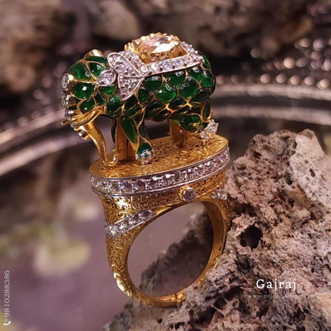 Gajraj Moissanite Polki Ring