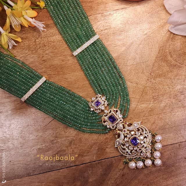 Raajbaala Moissanite Polki Pendant