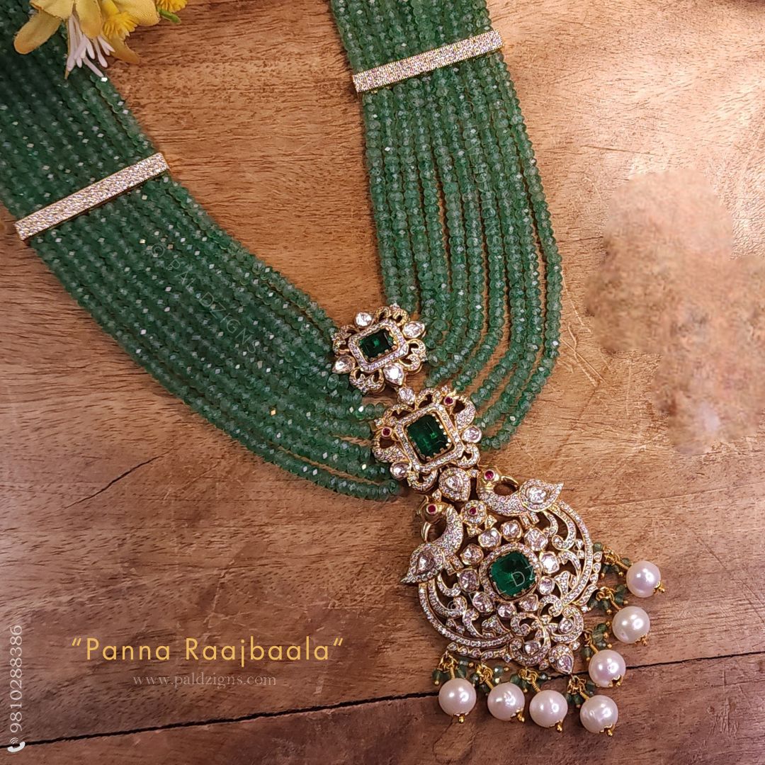 Panna Raajbaala Moissanite Polki Pendant