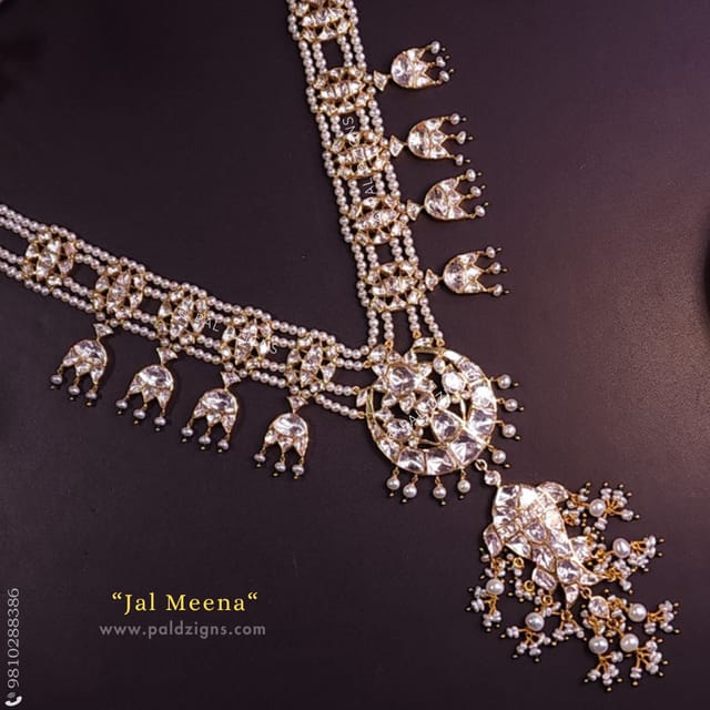 Jal Meena Moissanite Polki Pendant